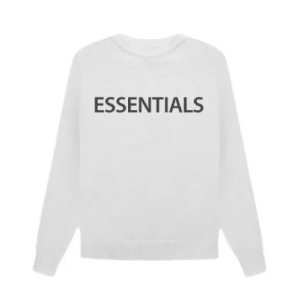 Essentials Overlapped White Sweatshirt