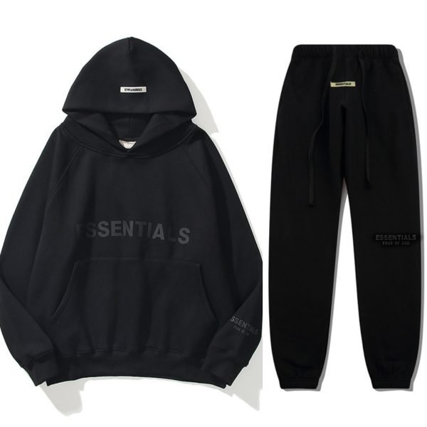 Essentials Fear of God Oversized Black Tracksuit Essentials Fear of God Oversized Black Tracksuit