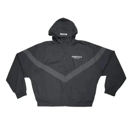 Essentials Zip Anorak Windbreaker Black Jacket