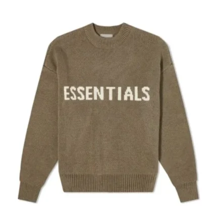 Essentials Knitted Harvest Brown Sweatshirt